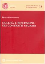 Nullità e rescissione dei contratti usurari