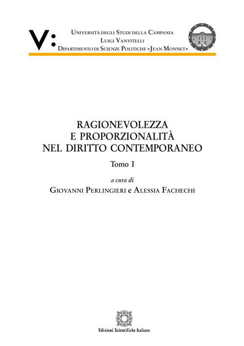 Ragionevolezza e proporzionalità nel diritto contemporaneo - copertina