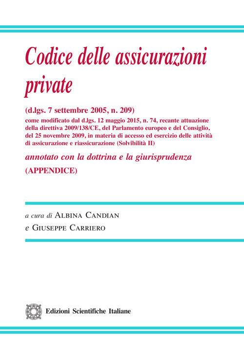 Codice delle assicurazioni private (d.lgs. 7 settembre 2005, n. 209). Appendice - copertina