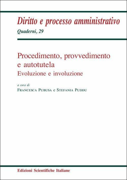 Procedimento, provvedimento e autotutela - copertina