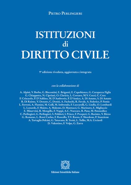 Istituzioni di diritto civile - Pietro Perlingieri - copertina