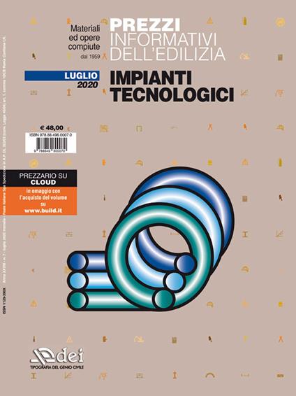 Prezzi informativi dell'edilizia. Impianti tecnologici. Luglio 2020 - copertina