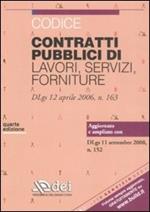 Codice contratti pubblici di lavori, servizi, forniture