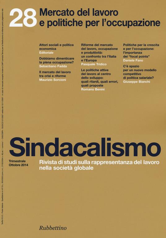 Sindacalismo (2014). Vol. 28 - copertina