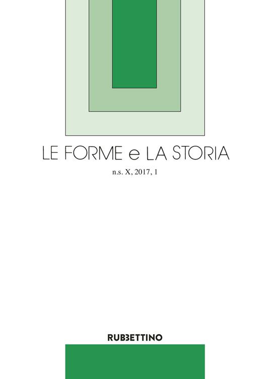 Le forme e la storia (2017). Vol. 1 - copertina