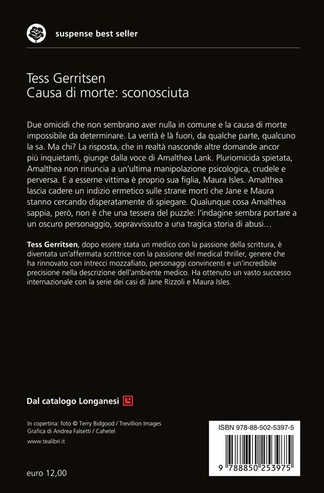 Causa di morte: sconosciuta - Tess Gerritsen - 2