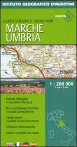 Marche e Umbria 1:200 000. Ediz. multilingue