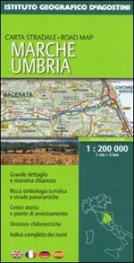 Marche e Umbria 1:200.000. Ediz. multilingue