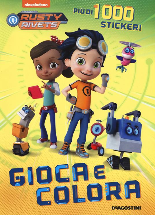 Gioca e colora. Rusty Rivets. Con adesivi. Ediz. a colori - Nate Lovett - copertina