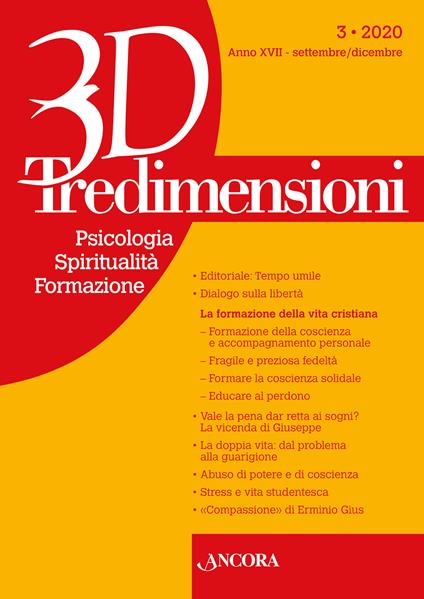 Tredimensioni. Psicologia, spiritualità, formazione (2020). Vol. 3 - copertina