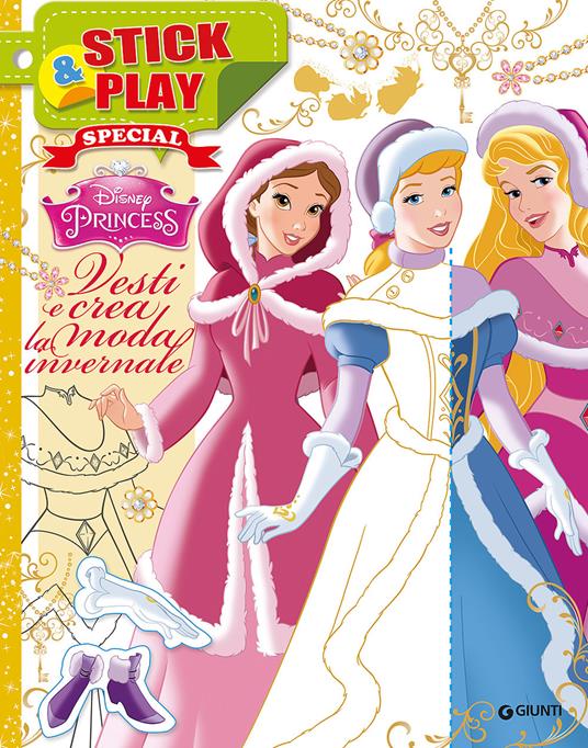 Vesti e crea la moda invernale. Stick & play. Princess. Con adesivi - copertina