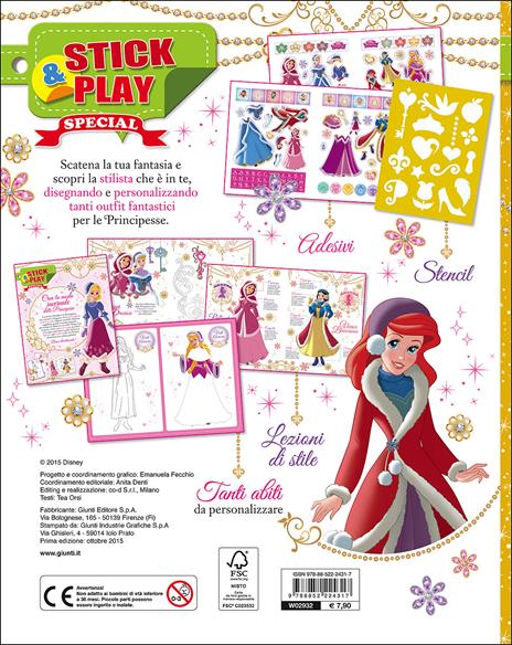 Vesti e crea la moda invernale. Stick & play. Princess. Con adesivi - 2