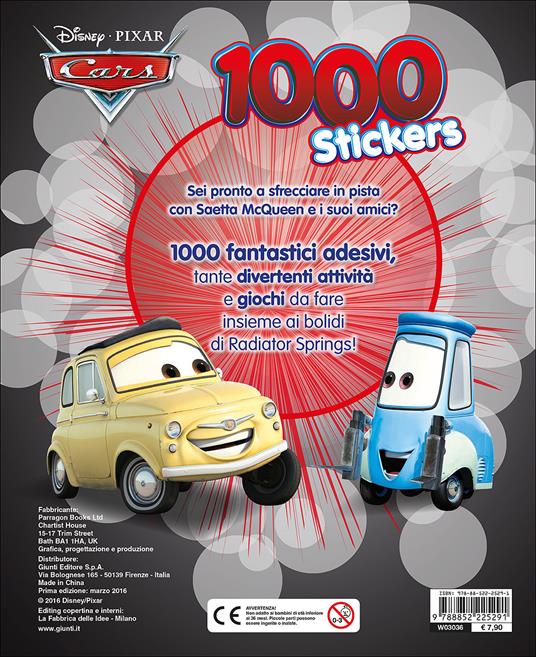 Cars. 1000 stickers. Con adesivi. Ediz. illustrata - 2