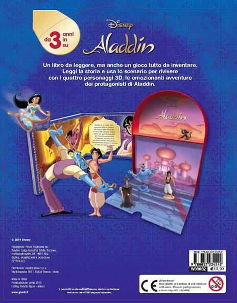 Aladdin. Libro gioca kit. Ediz. a colori. Con 4 personaggi 3D. Con scenario per giocare - 2