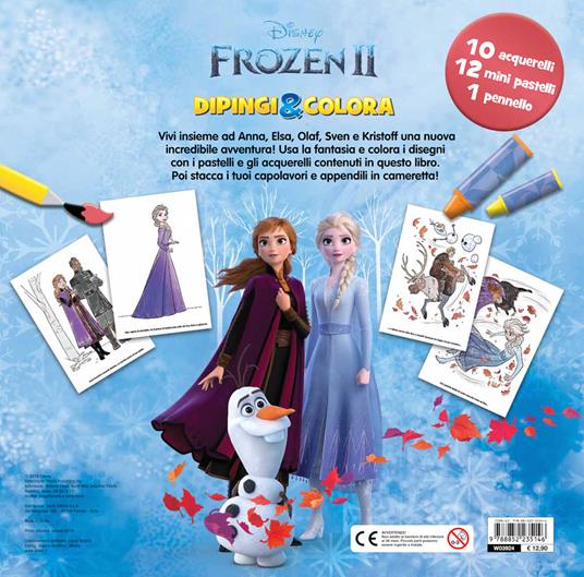 Frozen 2. Dipingi &colora. Con 12 pastelli a cera, 10 acquerelli e 1 pennello - 2