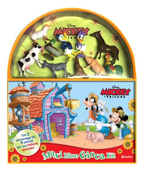 In fattoria. Mickey & friends. Maxi libro gioca kit. Ediz. a colori. Con 10 figurine 3D - copertina