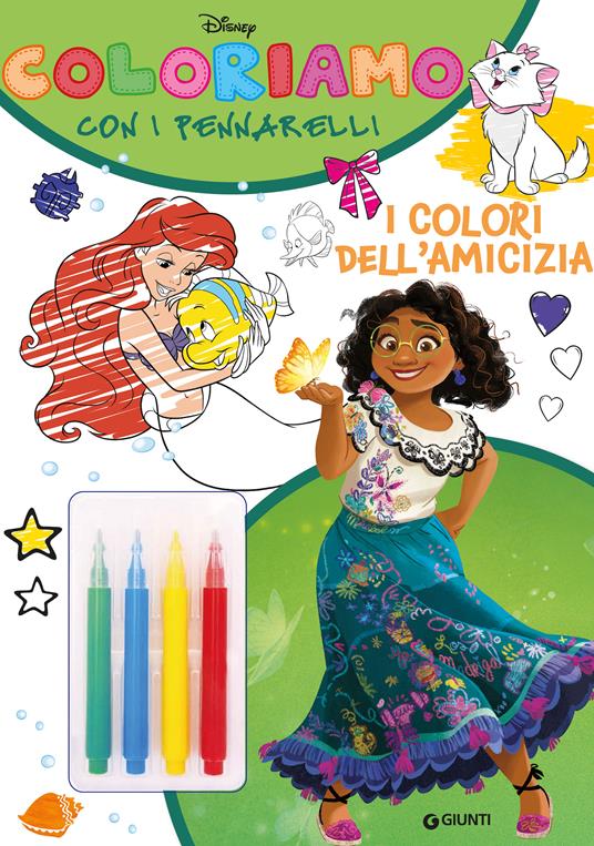 I colori dell'amicizia. Coloriamo con i pennarelli. Super album. Ediz. a  colori. Con 4 pennarelli - Libro - Disney Libri 