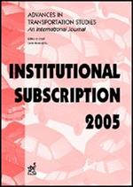 Advances in transportation studies. An international journal. Institutional subscription 2005