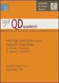 Web page classification using semantic image blocks - Francesco Archetti,Ilaria Giordani,Enza Messina - copertina