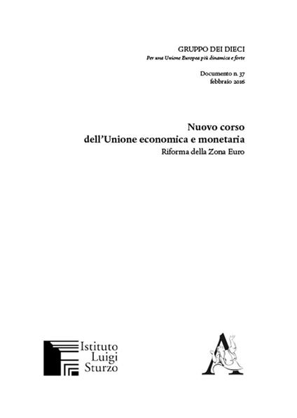 Nuovo corso dell'Unione economica monetaria. Riforma della zona euro - copertina