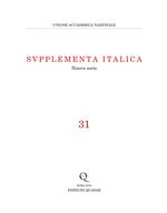 Supplementa Italica. Nuova serie (2019). Vol. 31