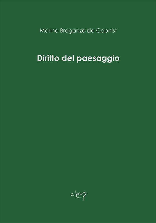 Diritto del paesaggio - Marino Breganze de Capnist - copertina