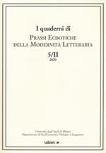 I quaderni di prassi ecdotiche della modernità letteraria (2020). Vol. 5/2