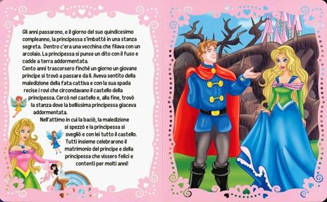 una bellissima principessa delle fiabe e un principe con una