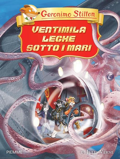 Ventimila leghe sotto i mari di Jules Verne. Ediz. a colori - Geronimo Stilton - copertina