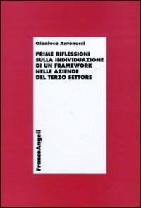 Prime riflessioni sull'individuazione di un framework nelle aziende del terzo settore - Gianluca Antonucci - copertina