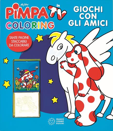 Giochi con gli amici. Pimpa in tv. Coloring. Ediz. illustrata. Con gadget - Altan - copertina