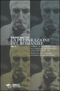 La preparazione del romanzo - Roland Barthes - copertina