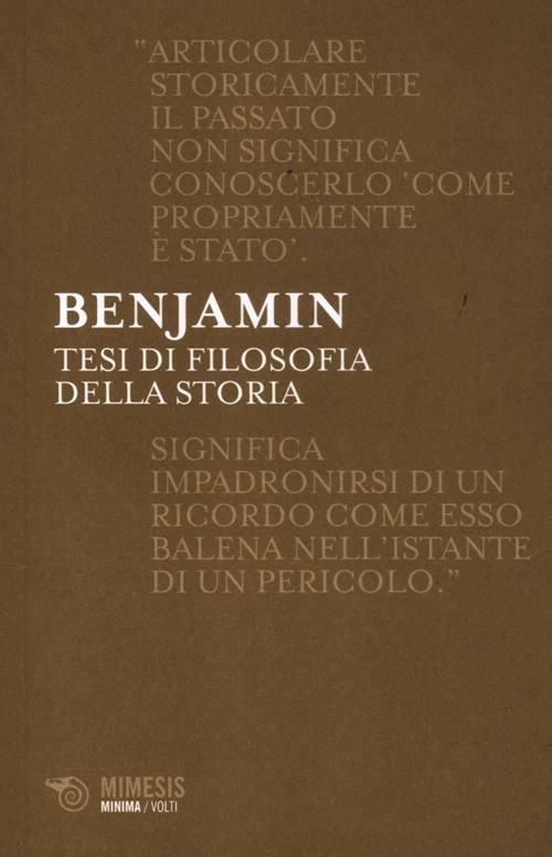 Tesi di filosofia della storia - Walter Benjamin - copertina