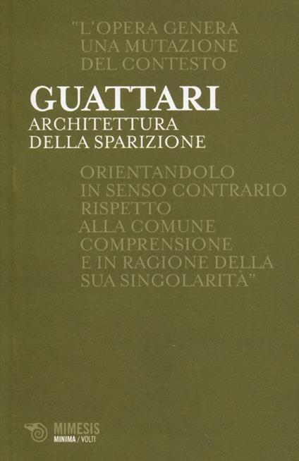 Architettura della sparizione - Félix Guattari - copertina