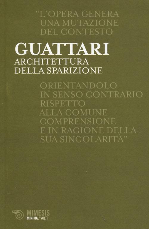 Architettura della sparizione - Félix Guattari - copertina