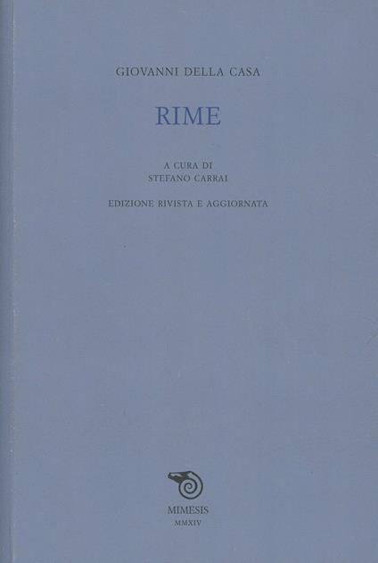 Rime - Giovanni Della Casa - copertina