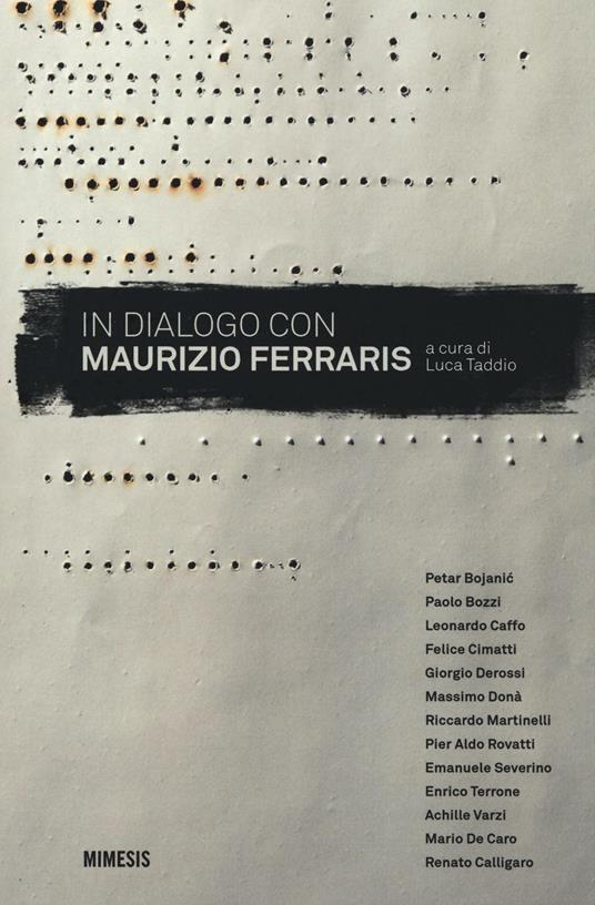 In dialogo con Maurizio Ferraris - copertina