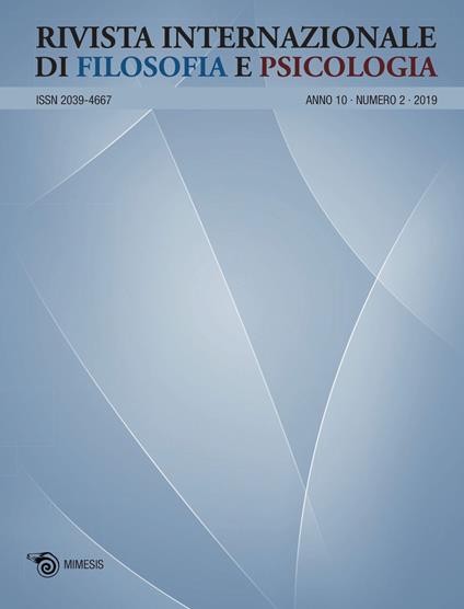 Rivista internazionale di filosofia e psicologia (2019). Vol. 2 - copertina