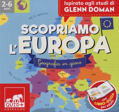 Scopriamo l'Europa. Geografia in gioco. Ispirato agli studi Glenn Doman. Con 80 carte. Con poster - copertina