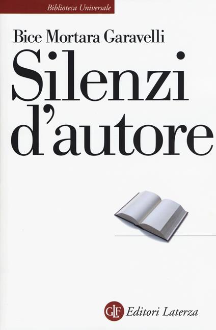 Silenzi d'autore - Bice Mortara Garavelli - copertina