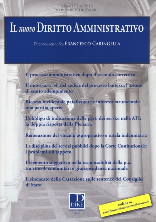 Il nuovo diritto amministrativo (2012). Vol. 4 - copertina