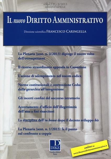 Il nuovo diritto amministrativo (2013). Vol. 2 - copertina