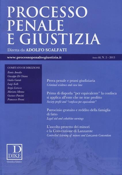 Processo penale e giustizia (2013). Vol. 2 - copertina