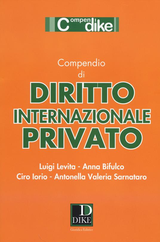 Compendio di diritto internazionale privato - copertina