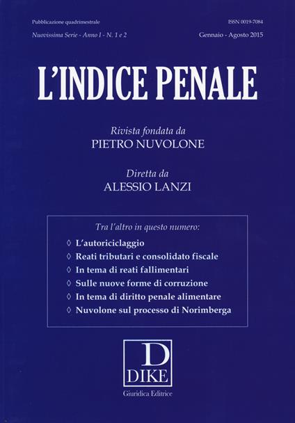 L' indice penale vol. 1-2 - copertina