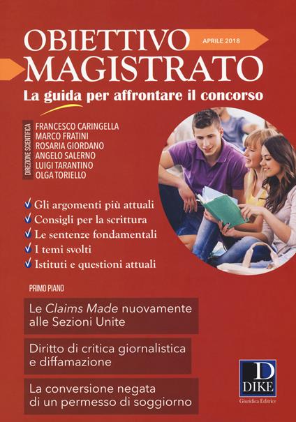 Obiettivo magistrato. La guida per affrontare il concorso (2018). Vol. 4: Aprile. - copertina