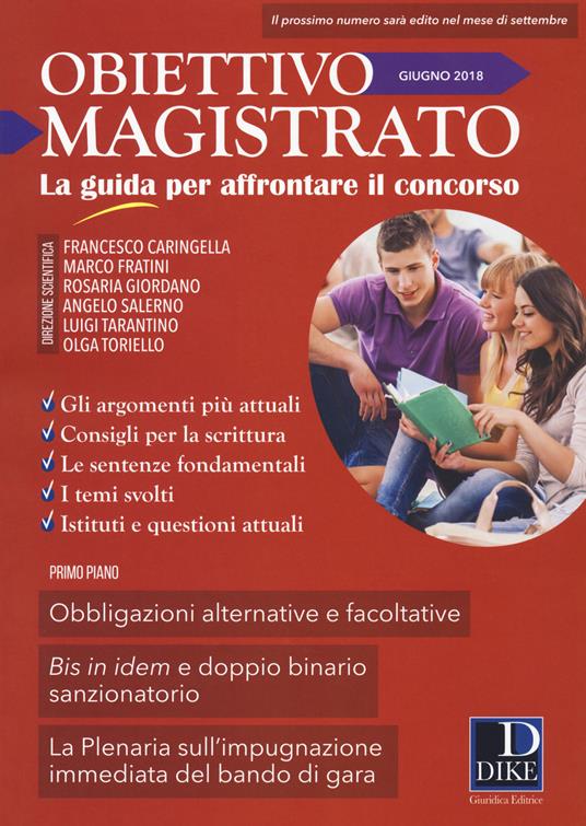 Obiettivo magistrato. La guida per affrontare il concorso (2018). Vol. 6: Giugno. - copertina