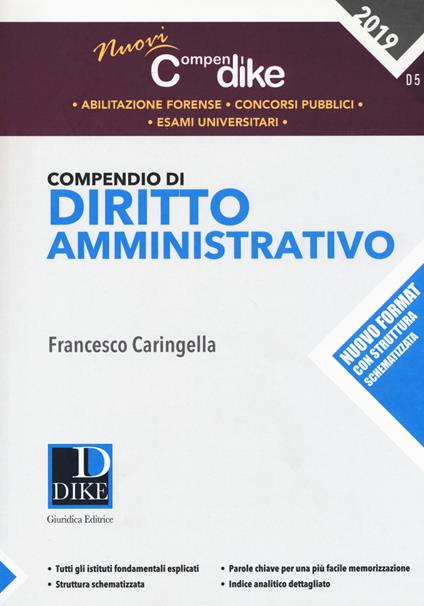 Compendio di diritto amministrativo - Francesco Caringella - copertina