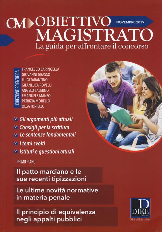 Obiettivo magistrato. La guida per affrontare il concorso (2019). Vol. 11: Novembre. - copertina