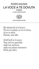 La voce a te dovuta. Testo spagnolo a fronte. Ediz. bilingue